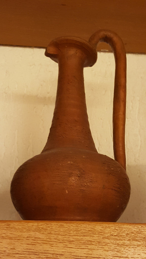 Braune Vase in Birnenform - Omas Schätze